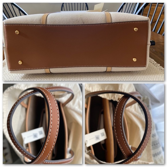 Tory Burch Perry Triple Compartment Canvas Tote - Picture 4 of 8